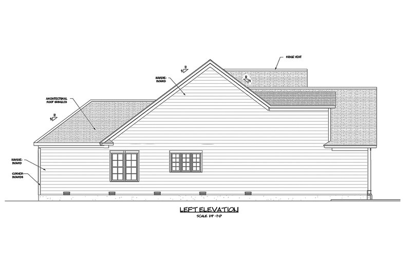 Home Plan - Left Side Elevation