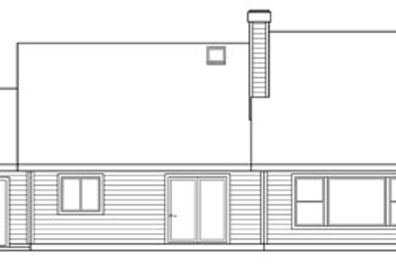 House Plan Design - Exterior - Rear Elevation for Ranch House Plan #124-273 - 3 bed, 2 bath