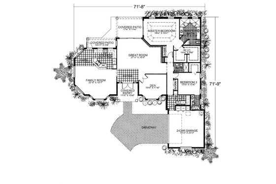Floor Plan - Main Floor for Modern House Plan #420-207 - 3 bed, 3 bath