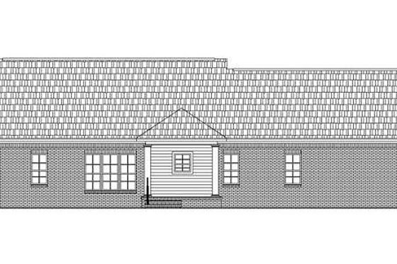 Exterior - Rear Elevation for Traditional House Plan #21-133 - 3 bed, 2 bath