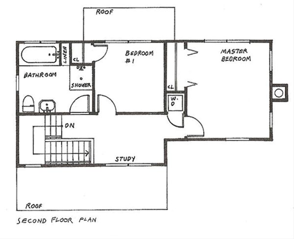 Farmhouse Floor Plan - Upper Floor Plan #510-3
