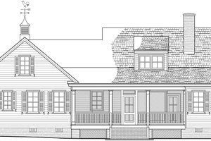 Exterior - Rear Elevation for Cottage House Plan #137-391 - 3 bed, 3 bath