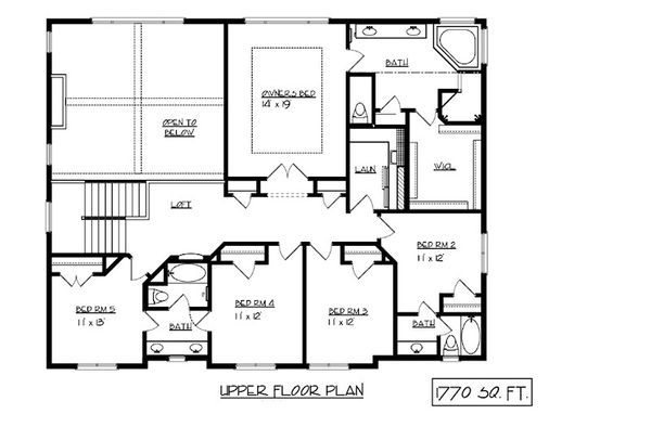 Home Plan - Craftsman Floor Plan - Upper Floor Plan #320-493