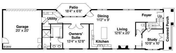 Home Plan - European Floor Plan - Main Floor Plan #124-876