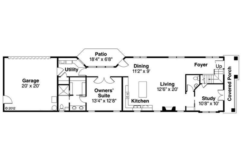 Dream House Plan - Floor Plan - Main Floor for European House Plan #124-876 - 3 bed, 2.5 bath