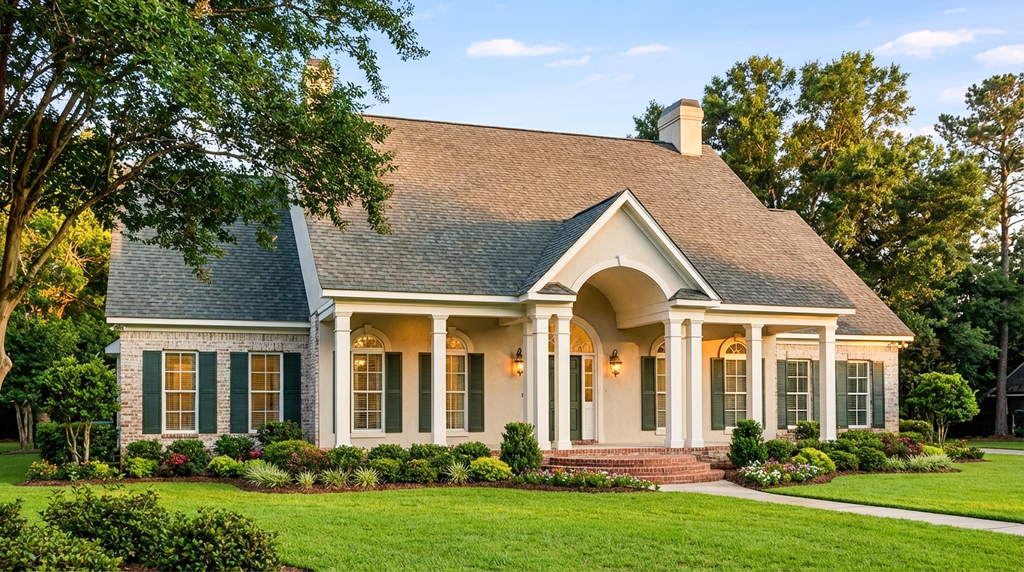 Exterior - Front Elevation 2 for Southern House Plan #406-104 - 3 bed, 2.5 bath
