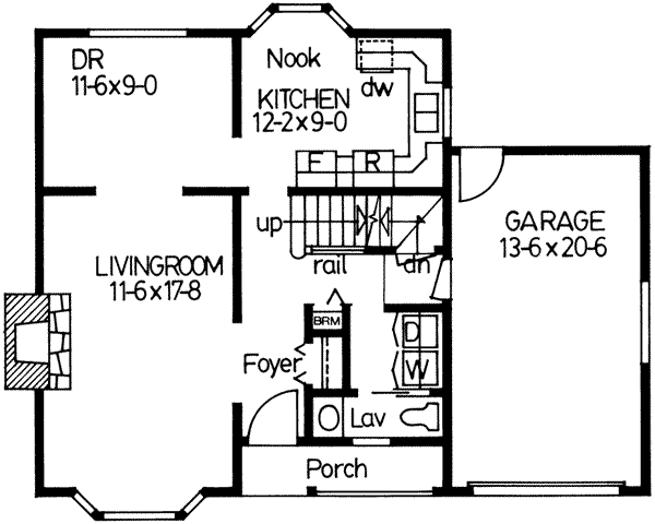 Home Plan - Colonial Floor Plan - Main Floor Plan #126-116