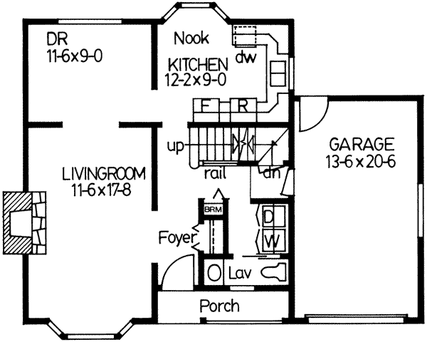 Colonial Floor Plan - Main Floor Plan #126-116