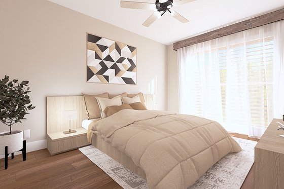 Interior - Bedroom 1 for European House Plan #44-138 - 3 bed, 2 bath