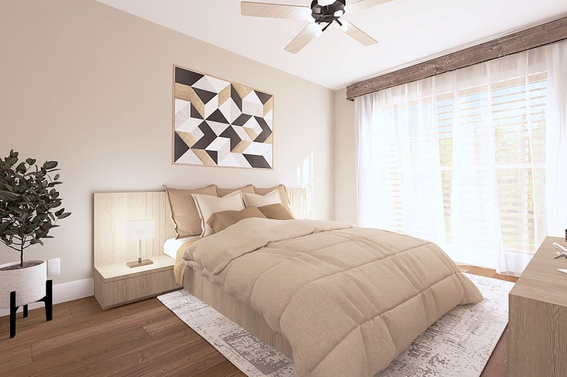 Home Plan - Interior - Bedroom 1 for European House Plan #44-138 - 3 bed, 2 bath