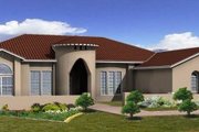 Adobe / Southwestern Style House Plan - 5 Beds 3.5 Baths 3619 Sq/Ft Plan #1-867 