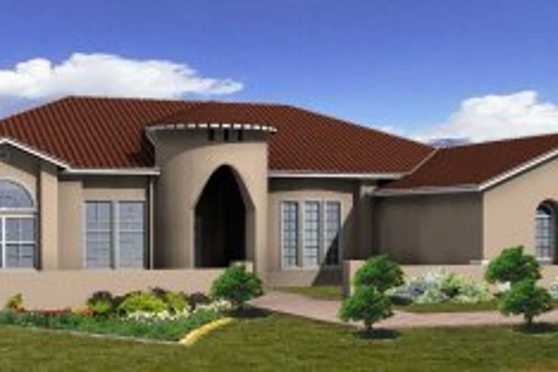 Dream House Plan - Adobe / Southwestern Exterior - Front Elevation Plan #1-867