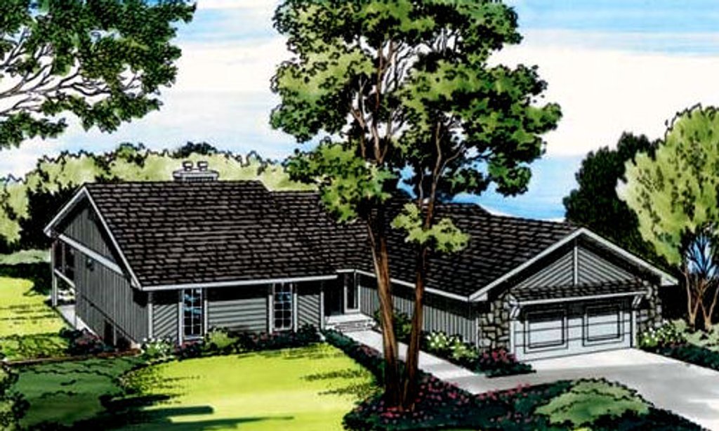 Exterior - Front Elevation 2 for Traditional House Plan #312-177 - 3 bed, 2.5 bath