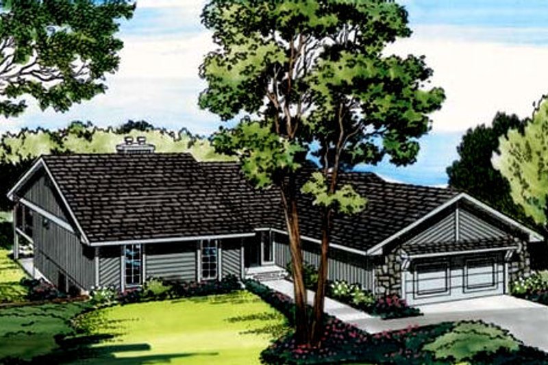 Exterior - Front Elevation 2 for Traditional House Plan #312-177 - 3 bed, 2.5 bath