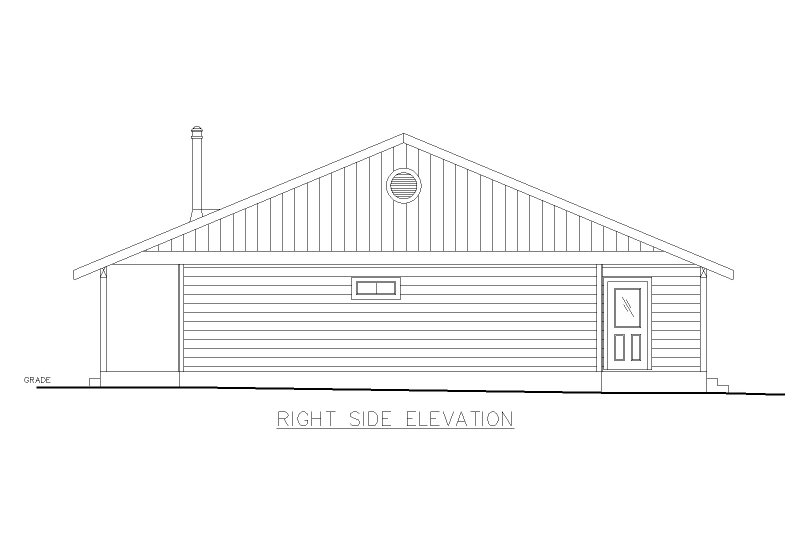 House Design - Exterior - Other Elevation 1 for Craftsman House Plan #117-1081 - 3 bed, 2 bath