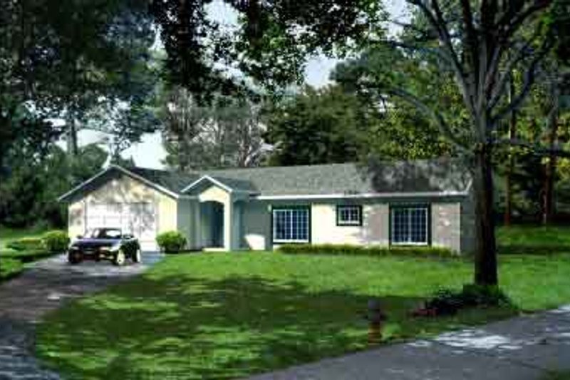 Dream House Plan - Adobe / Southwestern Exterior - Front Elevation Plan #1-1018