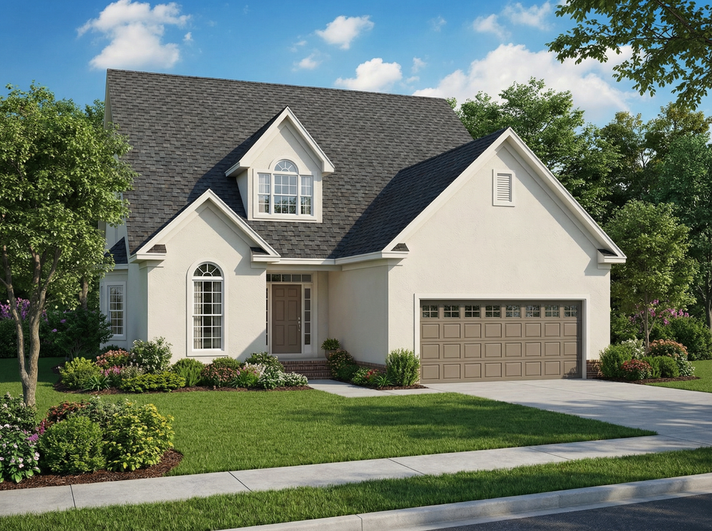 Exterior - Front Elevation 2 for Traditional House Plan #17-210 - 3 bed, 2.5 bath