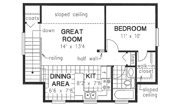 Home Plan - Bungalow Floor Plan - Upper Floor Plan #18-4502