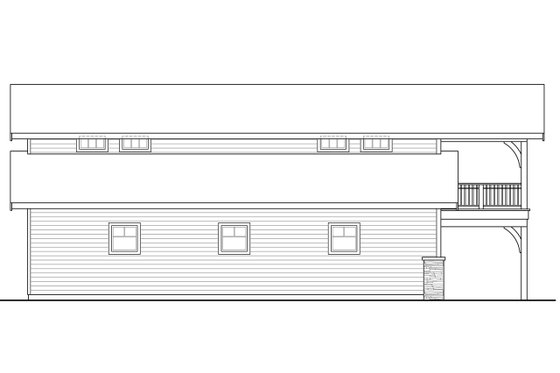 Exterior - Other Elevation for Craftsman House Plan #124-966, 0.5 bath