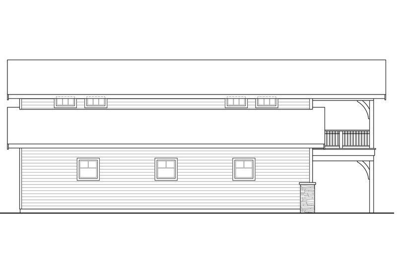 Architectural House Design - Exterior - Other Elevation for Craftsman House Plan #124-966, 0.5 bath