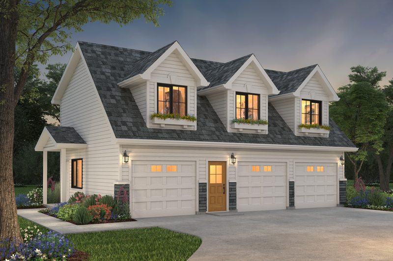 Architectural House Design - Exterior - Front Elevation 5 for Traditional House Plan #18-318 - 2 bed, 2 bath