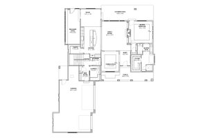 Floor Plan - Main Floor for Prairie House Plan #1069-10 - 4 bed, 3.5 bath