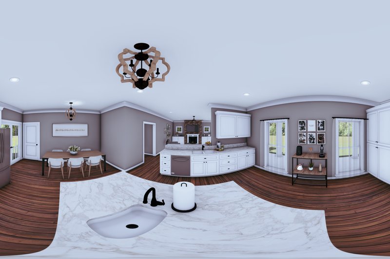 Home Plan - Interior - Kitchen 4 for Farmhouse House Plan #44-233 - 2 bed, 1 bath