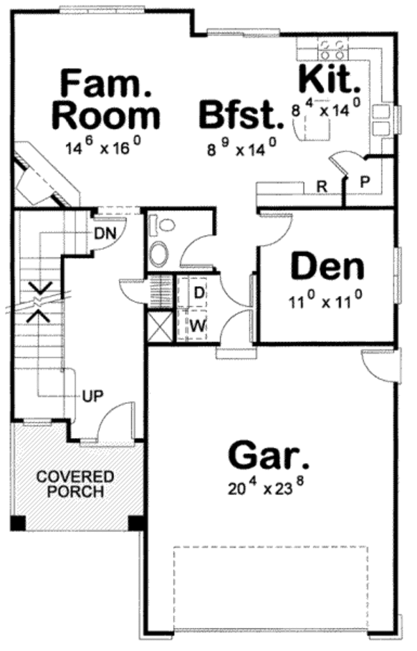 Home Plan - European Floor Plan - Main Floor Plan #20-1657