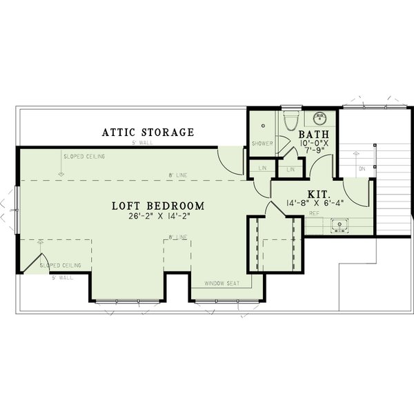 House Blueprint - Craftsman Floor Plan - Upper Floor Plan #17-3477