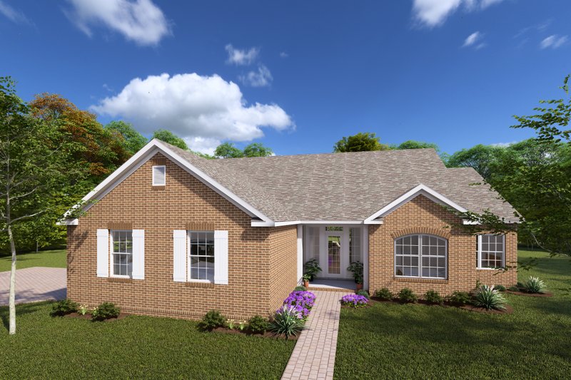 Home Plan - Traditional Exterior - Front Elevation Plan #20-372