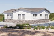 Ranch Style House Plan - 2 Beds 2 Baths 749 Sq/Ft Plan #1106-152 Exterior 