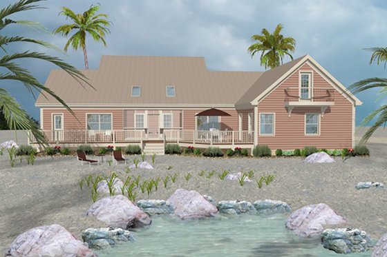 Beach House, Rear Elevation 