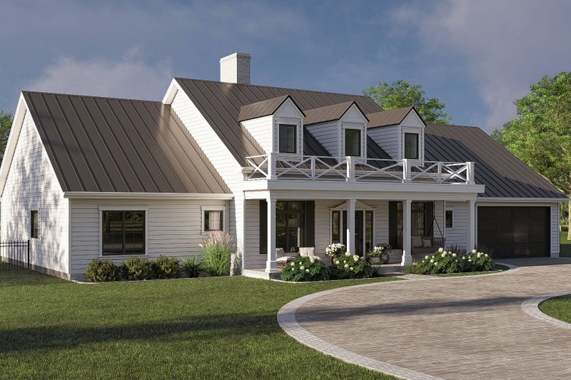 House Blueprint - Exterior - Other Elevation 1 for Colonial House Plan #455-415 - 3 bed, 2 bath