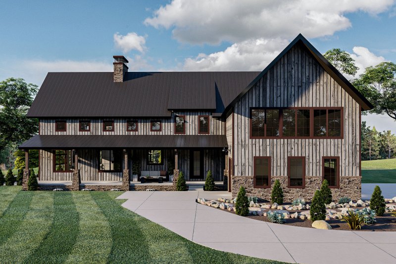House Design - Exterior - Other Elevation 3 for Barndominium House Plan #455-249 - 4 bed, 3.5 bath
