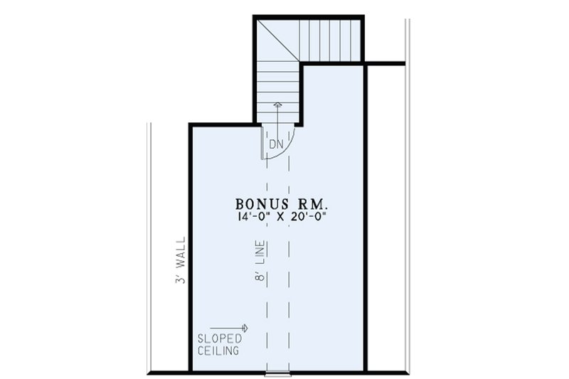 Dream House Plan - Floor Plan - Upper Floor for European House Plan #17-2458 - 3 bed, 2 bath