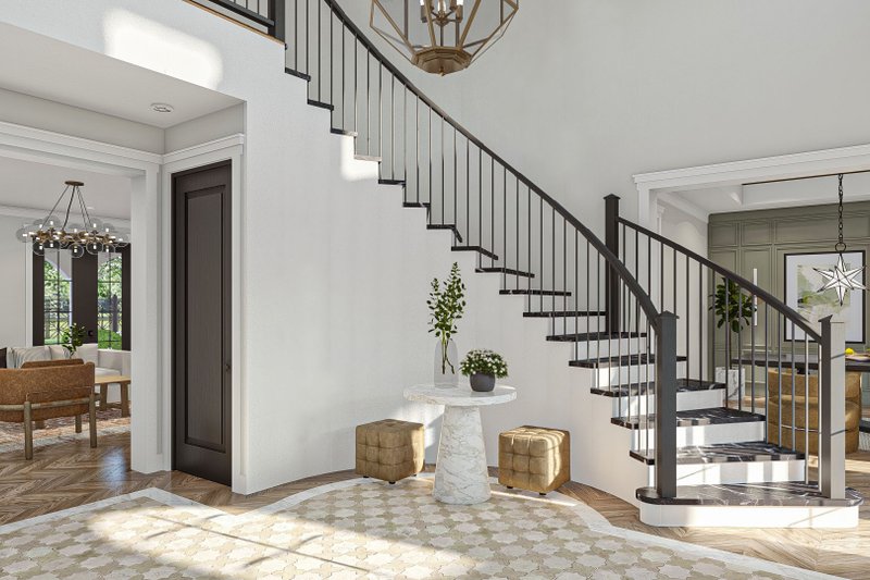House Design - Interior - Entry for Mediterranean House Plan #455-524 - 5 bed, 4.5 bath