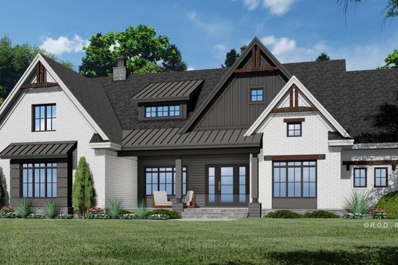 Exterior - Front Elevation 6 for Farmhouse House Plan #51-1221 - 4 bed, 3 bath