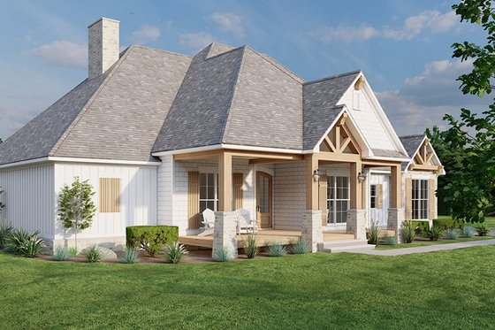 Exterior - Front Elevation 4 for Craftsman House Plan #923-324 - 3 bed, 3.5 bath