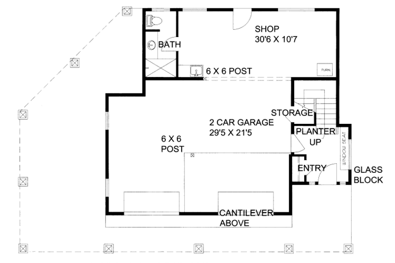 Architectural House Design - Floor Plan - Lower Floor for Modern House Plan #117-757 - 3 bed, 3 bath