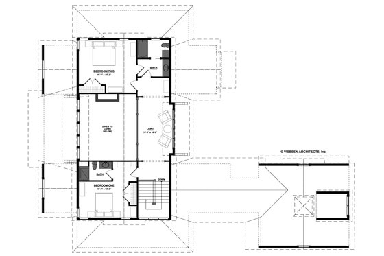 Floor Plan - Upper Floor for Farmhouse House Plan #928-14 - 3 bed, 3.5 bath
