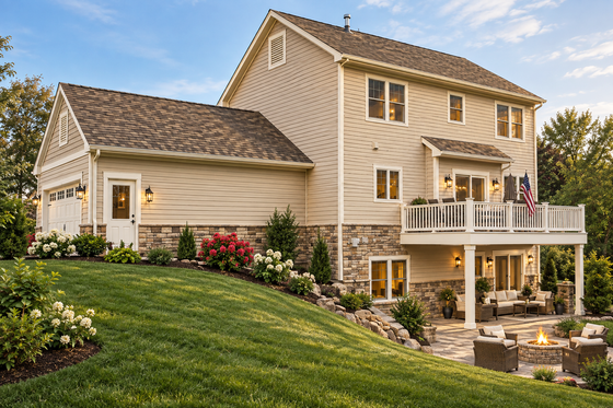 Exterior - Rear Elevation for Country House Plan #928-163 - 3 bed, 2.5 bath
