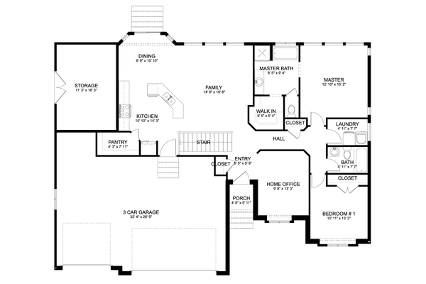 Dream House Plan - Craftsman Floor Plan - Main Floor Plan #1060-435