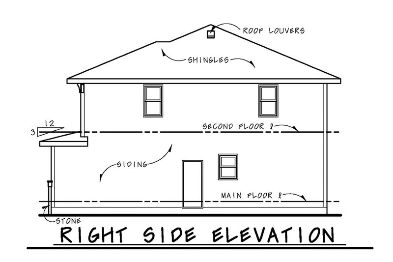 Dream House Plan - Right Side Elevation