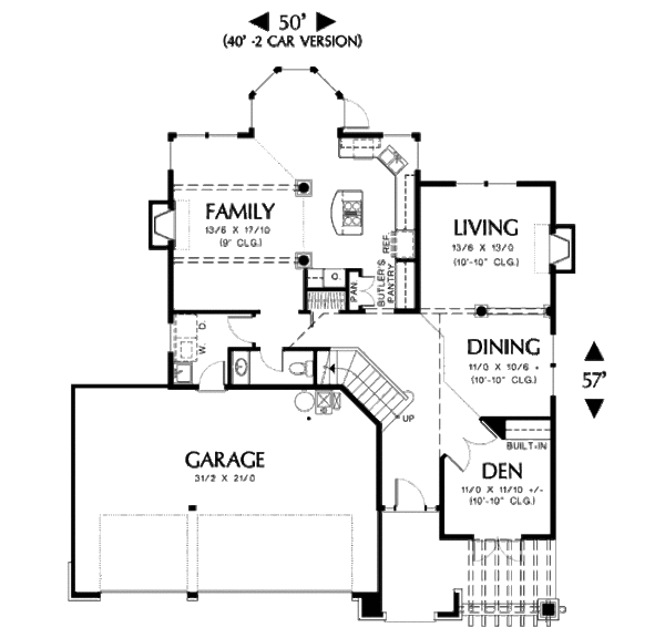 Home Plan - European Floor Plan - Main Floor Plan #48-335