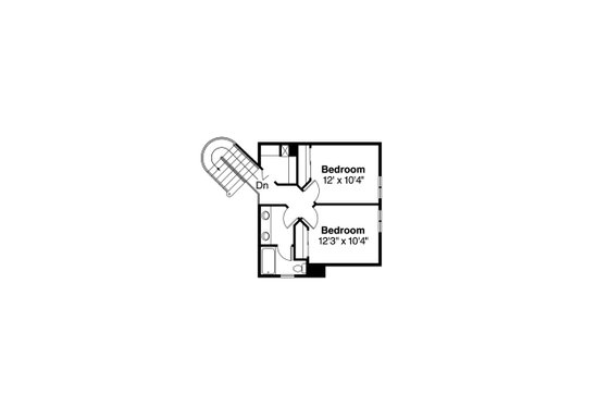 Floor Plan - Upper Floor for Farmhouse House Plan #124-400 - 3 bed, 2.5 bath