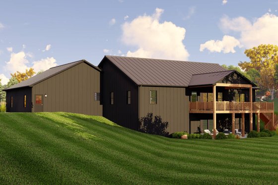 Exterior - Rear Elevation for Country House Plan #1064-236 - 3 bed, 2.5 bath