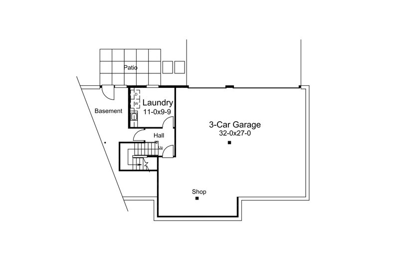 Dream House Plan - 2400 square foot 3 bedroom garage under house plan