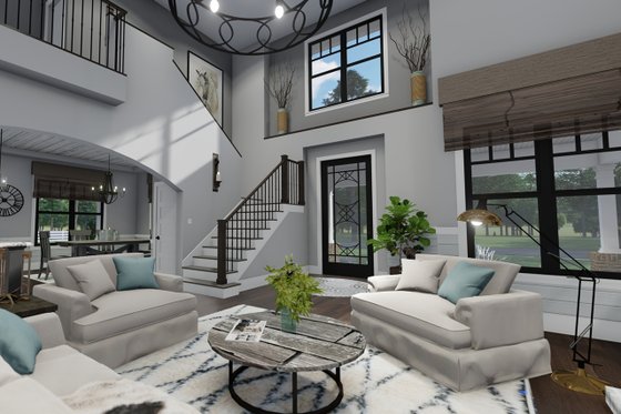 Interior - Entry for Farmhouse House Plan #120-261 - 3 bed, 2.5 bath