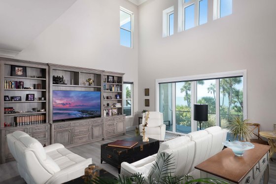 Interior - Family Room 1 for Beach House Plan #938-115 - 3 bed, 3.5 bath
