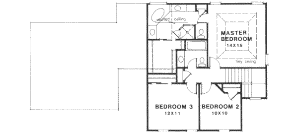 Southern Floor Plan - Upper Floor Plan #129-153